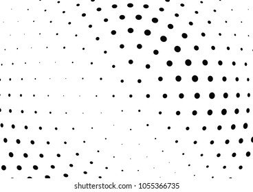 Abstract halftone wave dotted background. Halftone twisted grunge pattern, dot, circle.  Vector modern optical halftone pop art texture for poster, business card, cover, label mock-up, sticker layout