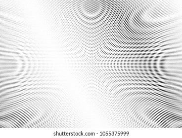 Abstract halftone wave dotted background. Halftone twisted grunge pattern, dot, circle.  Vector modern optical halftone pop art texture for poster, business card, cover, label mock-up, sticker layout