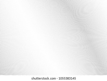 Abstract halftone wave dotted background. Halftone twisted grunge pattern, dot, circle.  Vector modern optical halftone pop art texture for poster, business card, cover, label mock-up, sticker layout