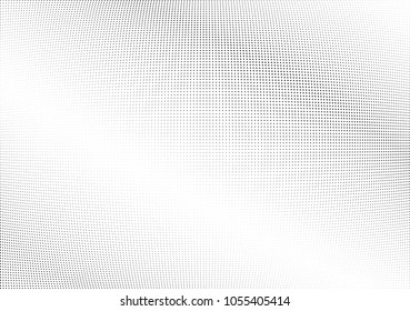 Abstract halftone wave dotted background. Halftone twisted grunge pattern, dot, circle.  Vector modern optical halftone pop art texture for poster, business card, cover, label mock-up, sticker layout