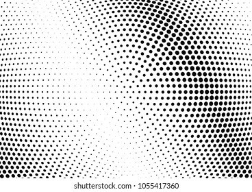 Abstract halftone wave dotted background. Halftone twisted grunge pattern, dot, circle.  Vector modern optical halftone pop art texture for poster, business card, cover, label mock-up, sticker layout