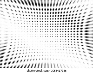 Abstract halftone wave dotted background. Halftone twisted grunge pattern, dot, circle.  Vector modern optical halftone pop art texture for poster, business card, cover, label mock-up, sticker layout