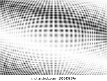 Abstract halftone wave dotted background. Halftone twisted grunge pattern, dot, circle.  Vector modern optical halftone pop art texture for poster, business card, cover, label mock-up, sticker layout