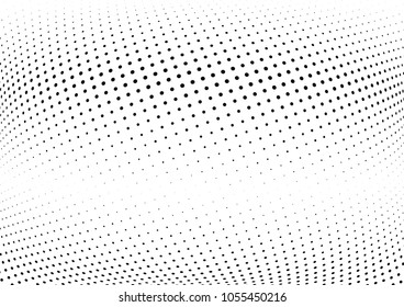 Abstract halftone wave dotted background. Halftone twisted grunge pattern, dot, circle.  Vector modern optical halftone pop art texture for poster, business card, cover, label mock-up, sticker layout