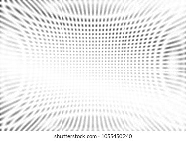 Abstract halftone wave dotted background. Halftone twisted grunge pattern, dot, circle.  Vector modern optical halftone pop art texture for poster, business card, cover, label mock-up, sticker layout