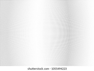 Abstract halftone wave dotted background. Halftone twisted grunge pattern, dot, circle.  Vector modern optical halftone pop art texture for poster, business card, cover, label mock-up, sticker layout