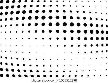 Abstract halftone wave dotted background. Halftone twisted grunge pattern, dot, circle.  Vector modern optical halftone pop art texture for poster, business card, cover, label mock-up, sticker layout
