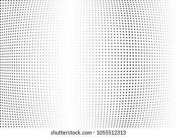 Abstract halftone wave dotted background. Halftone twisted grunge pattern, dot, circle.  Vector modern optical halftone pop art texture for poster, business card, cover, label mock-up, sticker layout