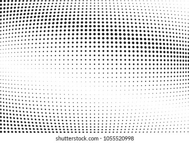 Abstract halftone wave dotted background. Halftone twisted grunge pattern, dot, circle.  Vector modern optical halftone pop art texture for poster, business card, cover, label mock-up, sticker layout