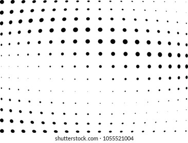 Abstract halftone wave dotted background. Halftone twisted grunge pattern, dot, circle.  Vector modern optical halftone pop art texture for poster, business card, cover, label mock-up, sticker layout