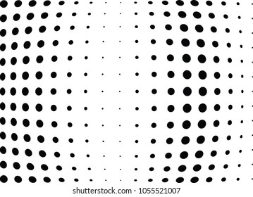 Abstract halftone wave dotted background. Halftone twisted grunge pattern, dot, circle.  Vector modern optical halftone pop art texture for poster, business card, cover, label mock-up, sticker layout