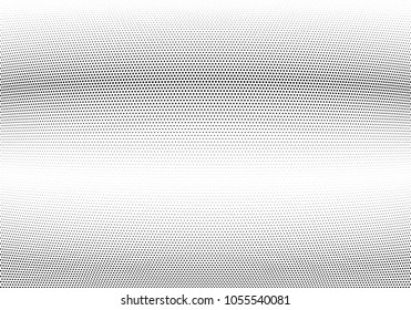 Abstract halftone wave dotted background. Halftone twisted grunge pattern, dot, circle.  Vector modern optical halftone pop art texture for poster, business card, cover, label mock-up, sticker layout