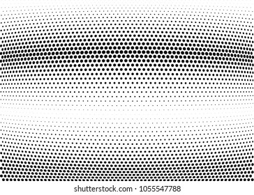 Abstract halftone wave dotted background. Halftone twisted grunge pattern, dot, circle.  Vector modern optical halftone pop art texture for poster, business card, cover, label mock-up, sticker layout