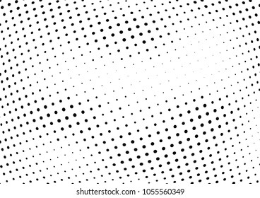 Abstract halftone wave dotted background. Halftone twisted grunge pattern, dot, circle.  Vector modern optical halftone pop art texture for poster, business card, cover, label mock-up, sticker layout