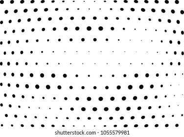 Abstract halftone wave dotted background. Halftone twisted grunge pattern, dot, circle.  Vector modern optical halftone pop art texture for poster, business card, cover, label mock-up, sticker layout