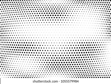 Abstract halftone wave dotted background. Halftone twisted grunge pattern, dot, circle.  Vector modern optical halftone pop art texture for poster, business card, cover, label mock-up, sticker layout