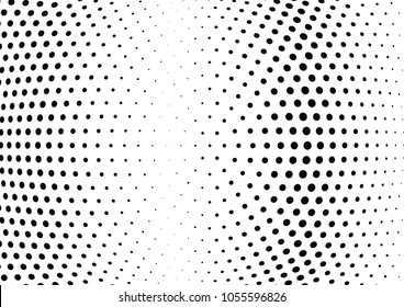 Abstract halftone wave dotted background. Halftone twisted grunge pattern, dot, circle.  Vector modern optical halftone pop art texture for poster, business card, cover, label mock-up, sticker layout