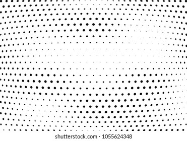 Abstract halftone wave dotted background. Halftone twisted grunge pattern, dot, circle.  Vector modern optical halftone pop art texture for poster, business card, cover, label mock-up, sticker layout