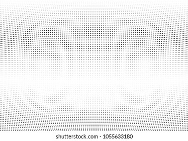 Abstract halftone wave dotted background. Halftone twisted grunge pattern, dot, circle.  Vector modern optical halftone pop art texture for poster, business card, cover, label mock-up, sticker layout