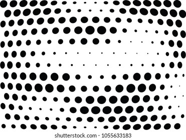 Abstract halftone wave dotted background. Halftone twisted grunge pattern, dot, circle.  Vector modern optical halftone pop art texture for poster, business card, cover, label mock-up, sticker layout