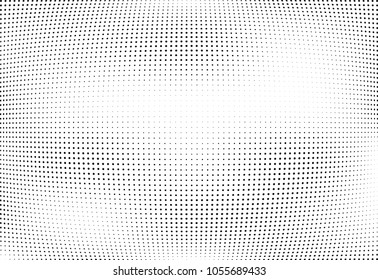 Abstract halftone wave dotted background. Halftone twisted grunge pattern, dot, circle.  Vector modern optical halftone pop art texture for poster, business card, cover, label mock-up, sticker layout