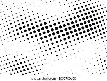 Abstract halftone wave dotted background. Halftone twisted grunge pattern, dot, circle.  Vector modern optical halftone pop art texture for poster, business card, cover, label mock-up, sticker layout