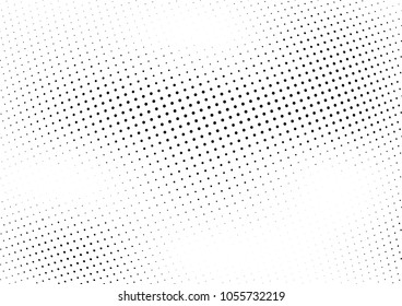 Abstract halftone wave dotted background. Halftone twisted grunge pattern, dot, circle.  Vector modern optical halftone pop art texture for poster, business card, cover, label mock-up, sticker layout