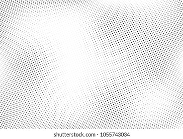 Abstract halftone wave dotted background. Halftone twisted grunge pattern, dot, circle.  Vector modern optical halftone pop art texture for poster, business card, cover, label mock-up, sticker layout