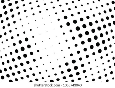 Abstract halftone wave dotted background. Halftone twisted grunge pattern, dot, circle.  Vector modern optical halftone pop art texture for poster, business card, cover, label mock-up, sticker layout