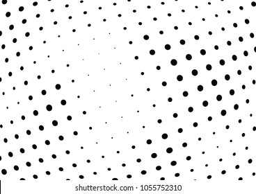 Abstract halftone wave dotted background. Halftone twisted grunge pattern, dot, circle.  Vector modern optical halftone pop art texture for poster, business card, cover, label mock-up, sticker layout