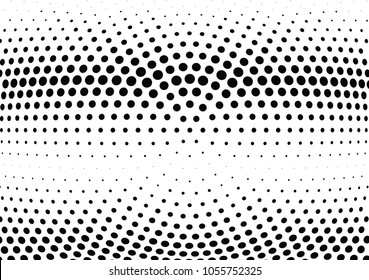 Abstract halftone wave dotted background. Halftone twisted grunge pattern, dot, circle.  Vector modern optical halftone pop art texture for poster, business card, cover, label mock-up, sticker layout