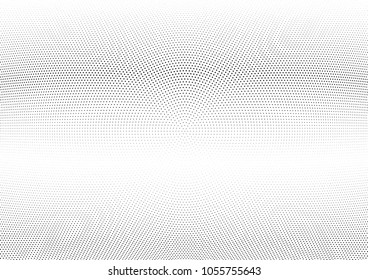 Abstract halftone wave dotted background. Halftone twisted grunge pattern, dot, circle.  Vector modern optical halftone pop art texture for poster, business card, cover, label mock-up, sticker layout