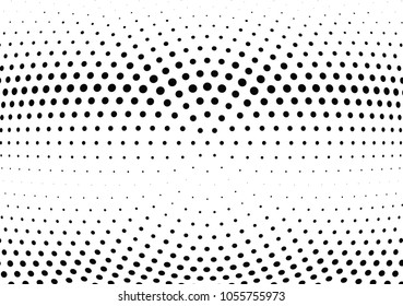 Abstract halftone wave dotted background. Halftone twisted grunge pattern, dot, circle.  Vector modern optical halftone pop art texture for poster, business card, cover, label mock-up, sticker layout