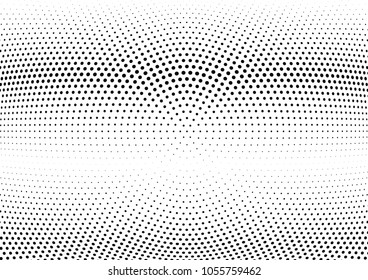 Abstract halftone wave dotted background. Halftone twisted grunge pattern, dot, circle.  Vector modern optical halftone pop art texture for poster, business card, cover, label mock-up, sticker layout