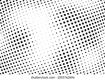 Abstract halftone wave dotted background. Halftone twisted grunge pattern, dot, circle.  Vector modern optical halftone pop art texture for poster, business card, cover, label mock-up, sticker layout