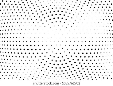 Abstract halftone wave dotted background. Halftone twisted grunge pattern, dot, circle.  Vector modern optical halftone pop art texture for poster, business card, cover, label mock-up, sticker layout