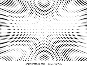Abstract halftone wave dotted background. Halftone twisted grunge pattern, dot, circle.  Vector modern optical halftone pop art texture for poster, business card, cover, label mock-up, sticker layout
