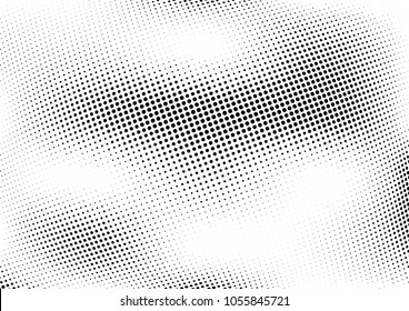 Abstract halftone wave dotted background. Halftone twisted grunge pattern, dot, circle.  Vector modern optical halftone pop art texture for poster, business card, cover, label mock-up, sticker layout