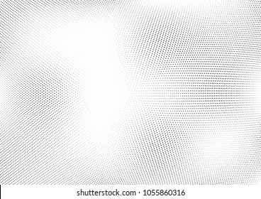 Abstract halftone wave dotted background. Halftone twisted grunge pattern, dot, circle.  Vector modern optical halftone pop art texture for poster, business card, cover, label mock-up, sticker layout