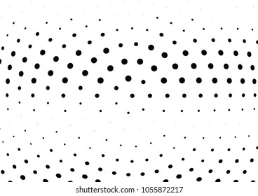 Abstract halftone wave dotted background. Halftone twisted grunge pattern, dot, circle.  Vector modern optical halftone pop art texture for poster, business card, cover, label mock-up, sticker layout