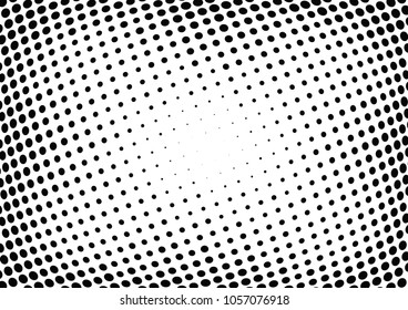 Abstract halftone wave dotted background. Halftone twisted grunge pattern, dot, circle.  Vector modern optical halftone pop art texture for poster, business card, cover, label mock-up, sticker layout