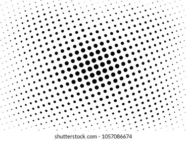 Abstract halftone wave dotted background. Halftone twisted grunge pattern, dot, circle.  Vector modern optical halftone pop art texture for poster, business card, cover, label mock-up, sticker layout