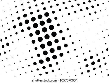 Abstract halftone wave dotted background. Halftone twisted grunge pattern, dot, circle.  Vector modern optical halftone pop art texture for poster, business card, cover, label mock-up, sticker layout