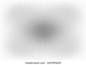 Abstract halftone wave dotted background. Halftone twisted grunge pattern, dot, circle.  Vector modern optical halftone pop art texture for poster, business card, cover, label mock-up, sticker layout