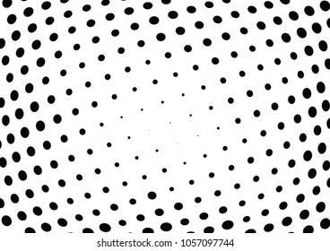 Abstract halftone wave dotted background. Halftone twisted grunge pattern, dot, circle.  Vector modern optical halftone pop art texture for poster, business card, cover, label mock-up, sticker layout