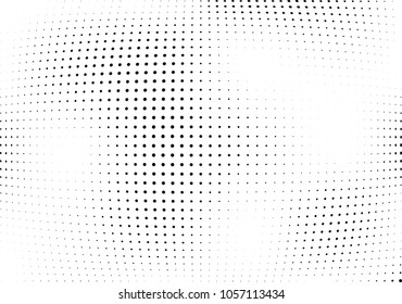Abstract halftone wave dotted background. Halftone twisted grunge pattern, dot, circle.  Vector modern optical halftone pop art texture for poster, business card, cover, label mock-up, sticker layout