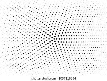 Abstract halftone wave dotted background. Halftone twisted grunge pattern, dot, circle.  Vector modern optical halftone pop art texture for poster, business card, cover, label mock-up, sticker layout