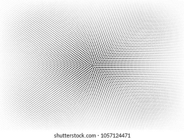 Abstract halftone wave dotted background. Halftone twisted grunge pattern, dot, circle.  Vector modern optical halftone pop art texture for poster, business card, cover, label mock-up, sticker layout