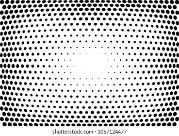 Abstract halftone wave dotted background. Halftone twisted grunge pattern, dot, circle.  Vector modern optical halftone pop art texture for poster, business card, cover, label mock-up, sticker layout