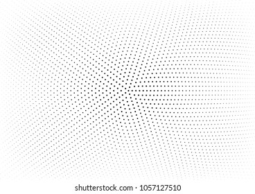 Abstract halftone wave dotted background. Halftone twisted grunge pattern, dot, circle.  Vector modern optical halftone pop art texture for poster, business card, cover, label mock-up, sticker layout